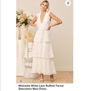 Lulus white dress size L